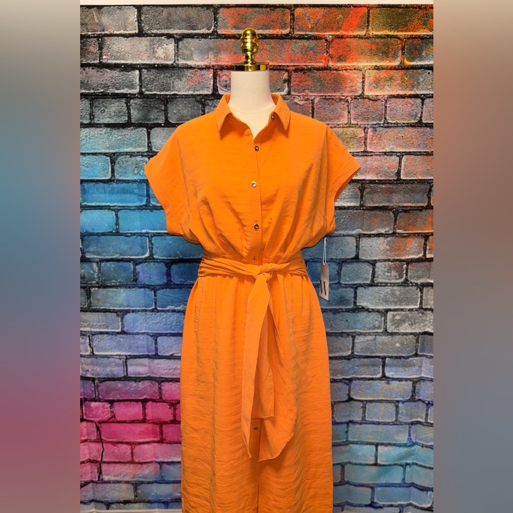 NWT Worthington Orange Tie Waist Dress